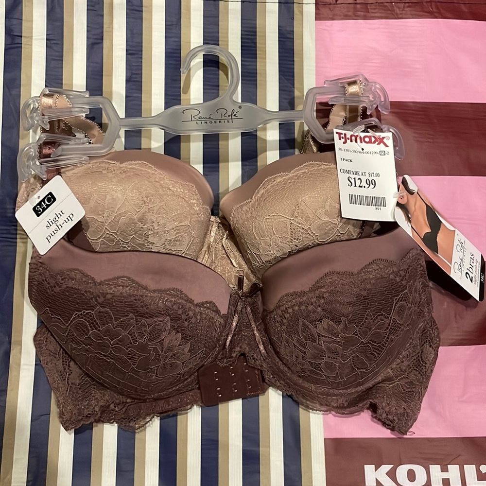 2 new slight push up bras
